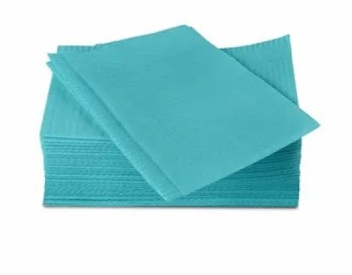 Салфетки для пациента 2-х слойные ГОЛУБЫЕ, (500 шт) (Кристидент)